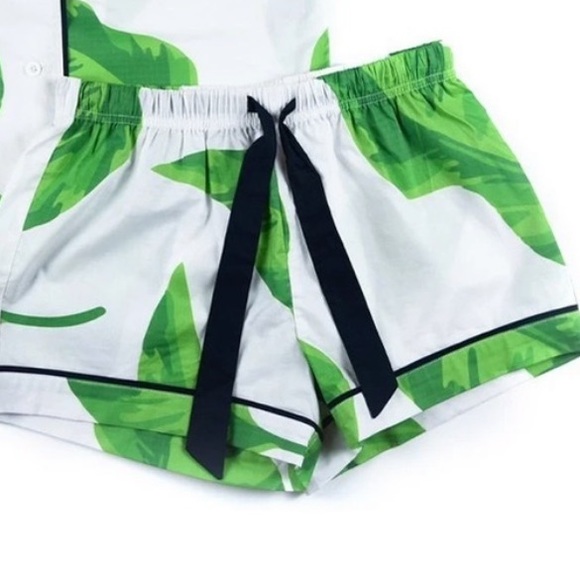 Katie Kime Other - NWOT Katie Kime palm print Toile PJ shorts only green white 3X
